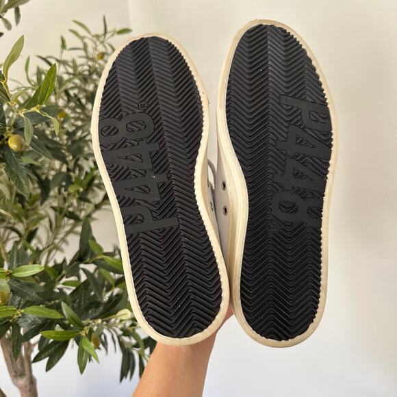 P448 John Molly Low Top Lace Up Leather Sneakers Coyote White 39 - Picture 8 of 9